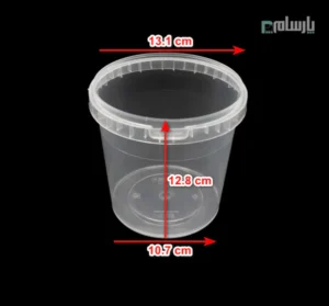 سطل ماکروویوی گرد 1000 سی سی شفاف-ابعاد