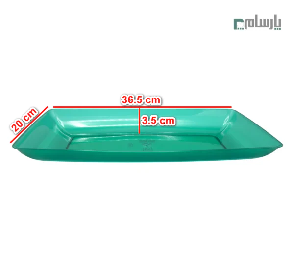 دیس یکبار مصرف الماس مدل رین بوو بزرگ سبز-ابعاد