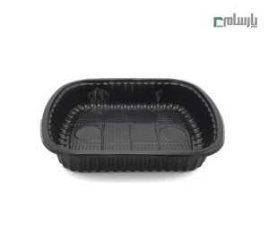 ظرف یکبار مصرف فانتزی آیاتای - مشکی-🍱 ظرف فانتزی آیاتای مشکی | ظرف ساده و لوکس یکبار مصرف