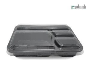 ظرف ترموفرمینگ 4 خانه کد 702-🍱 ظرف ترموفرمینگ چهارخانه کد 702 | ظرف سبک غذا