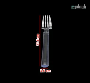 چنگال یکبار مصرف میلان شیشه ای-ابعاد