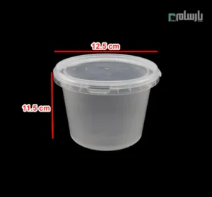 سطل ماکروویو یکبار مصرف 1100 سی سی شفاف-ابعاد