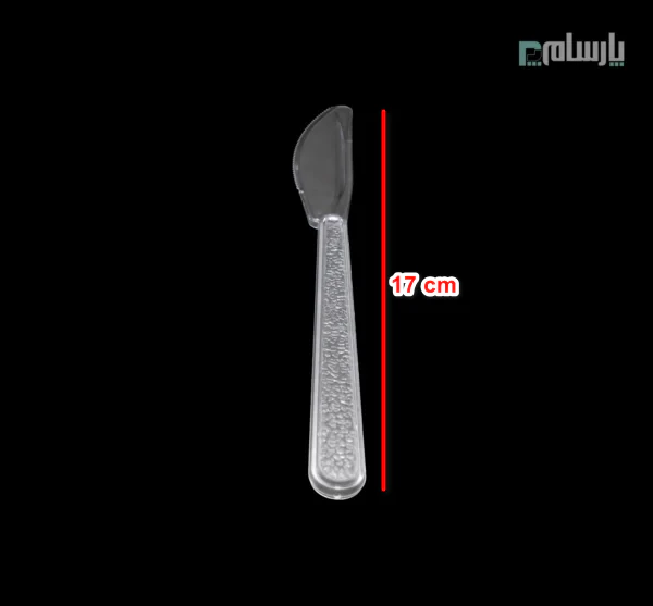 کارد یکبار مصرف مدل کروکو شفاف-ابعاد
