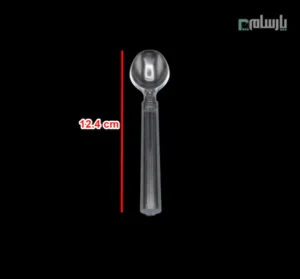قاشق یکبار مصرف نسکافه میلان شفاف-ابعاد