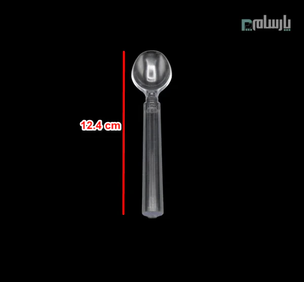 قاشق یکبار مصرف نسکافه میلان شفاف-ابعاد