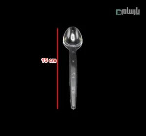 قاشق یکبار مصرف نسکافه سرو شفاف-ابعاد