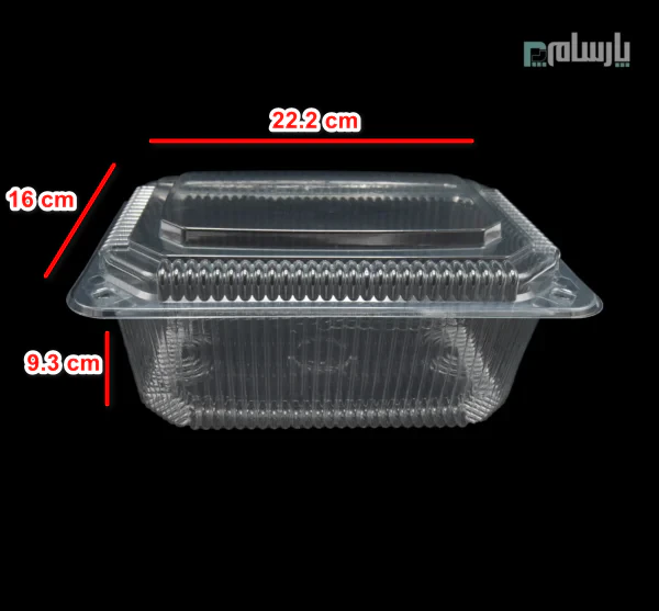 ظرف یکبار مصرف پت امپریال باکس-ابعاد