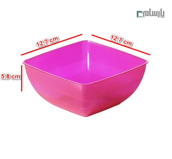 کاسه الماس مدل رین بوو کوچک ۶۰۰ سی سی- سرخ آبی-ابعاد