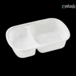 ظرف گیاهی یکبار مصرف دو خانه بیضی آملون