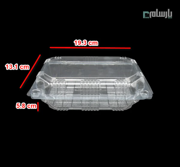 ظرف یکبار مصرف فوکری کوتاه-پت-ابعاد