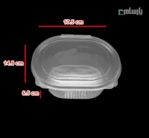 ظرف یکبار مصرف یونیک ۷۵۰ سی سی-پت-ابعاد