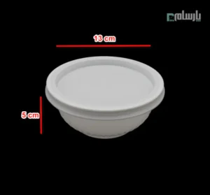 کاسه یکبار مصرف هایمپک ۳۵۰ سی سی سفید-ابعاد