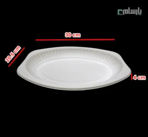دیس یکبار مصرف گیاهی آملون سایز کوچک-ابعاد