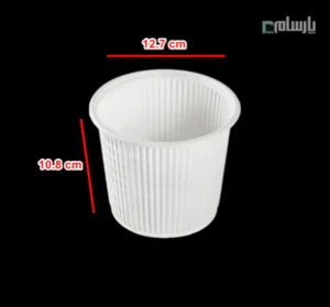 سطل یکبار مصرف گیاهی ۱۰۰۰ سی سی بلند آملون-ابعاد