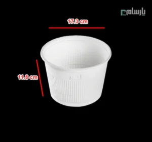 سطل گیاهی یکبار مصرف ۱۸۰۰ سی سی آملون-ابعاد