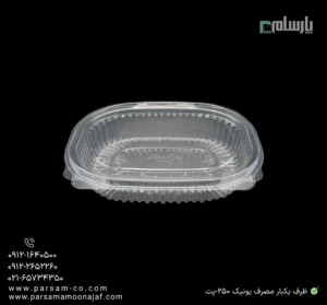 ظرف یکبار مصرف یونیک ۲۵۰ سی سی-پت-زاویه دیگر