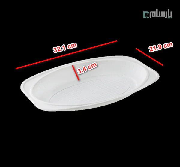 دیس یکبار مصرف گیاهی متوسط آملون-ابعاد