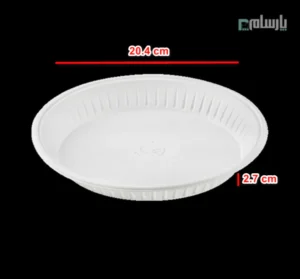 بشقاب گیاهی یکبار مصرف کوچک آملون-ابعاد