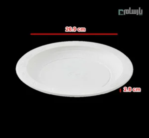 بشقاب یکبار مصرف گیاهی بزرگ آملون-ابعاد
