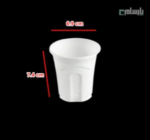 لیوان گیاهی یکبار مصرف ۱۷۰ سی سی آملون-ابعاد