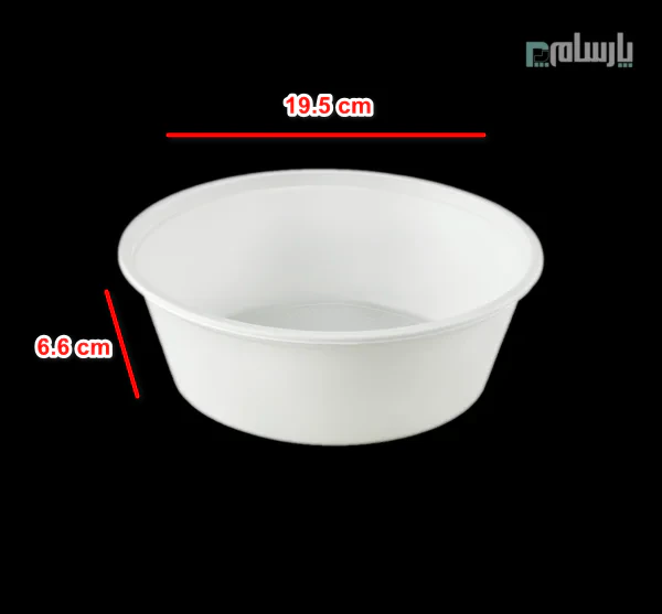 کاسه گیاهی خورشتی یکبار مصرف ۱۳۰۰ سی سی آملون-ابعاد