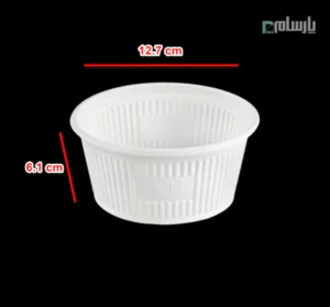 کاسه گیاهی یکبار مصرف خورشتی ۵۵۰ سی سی آملون-ابعاد
