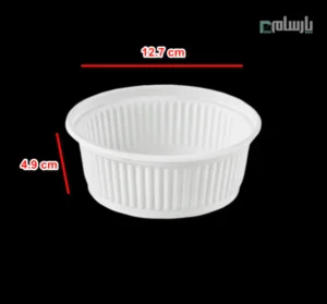 کاسه گیاهی خورشتی یکبار مصرف ۴۰۰ سی سی آملون-ابعاد