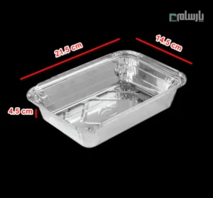ظرف آلومینیومی یکبار مصرف تک پرسی هیرو سبک 105-ابعاد