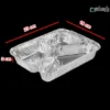 ظرف یکبار مصرف آلومینیومی سه خانه سبک سبز کد 729-ابعاد