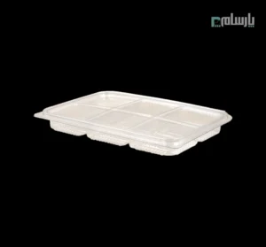 باکس یکبار مصرف 6 خانه مستطیل-پت