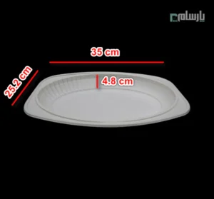 دیس گیاهی یکبار مصرف سایز بزرگ آملون-ابعاد