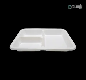 ظرف یکبار مصرف گیاهی سه خانه آملون-🥗 ظرف یکبار مصرف گیاهی سه خانه آملون | خرید آنلاین 🛒 ارسال فوری ⚡