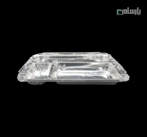 ظرف یکبار مصرف آلومینیومی سه خانه کبابی ویژه کد ۱۲۳-ظرف آلومینیومی سه خانه کبابی ویژه 123 🥩 مخصوص کباب و جوجه