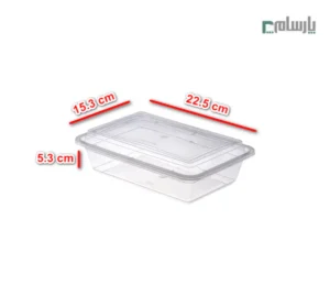 ظرف یکبار مصرف سوپرفرش ماکروویوی شفاف 1125 سی سی-ابعاد