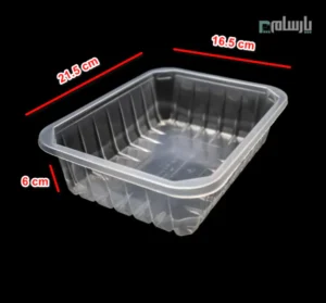 جاگوشتی پلی پرو شفاف ابعاد 6×16.5×21.5-ابعاد
