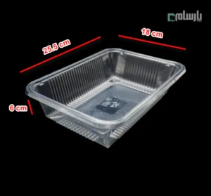 دیس بسته بندی گوشت شفاف ابعاد 6×18×25.5-ابعاد