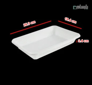 ظرف گیاهی یکبار مصرف بسته بندی کم عمق آملون-ابعاد