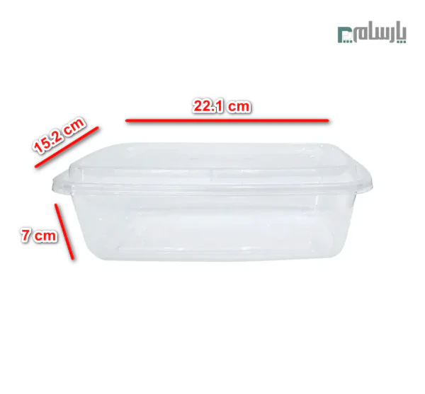 ظرف یکبار مصرف هات دلیوری مستطیل HD 1000-ابعاد