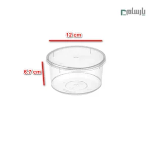 سطل یکبار مصرف مایكروويو 400 سی سی شفاف-ابعاد