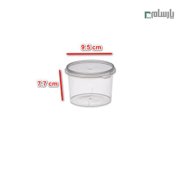 سطل ماکروویو یکبار مصرف 310 سی سی شفاف-ابعاد