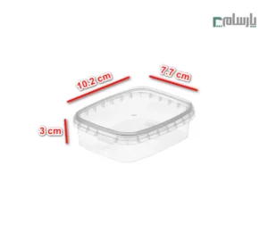 ظرف یکبار مصرف ماکروویو 160 سی سی شفاف-ابعاد