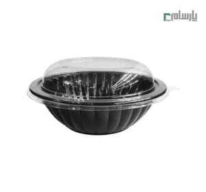 ظرف یکبار مصرف مشکی سالاد کد FT151 مهرپارسا با درب ساده – 🥡 ظرف مشکی سالاد FT151 مهرپارسا | مقاوم و مناسب بستهبندی سالاد