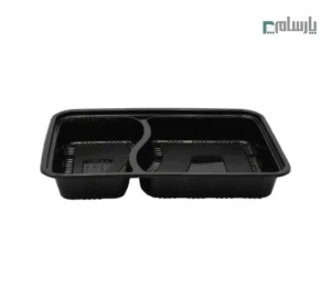 ظرف یکبار مصرف ترموفرمینگ دو خانه کد 7002 مهر پارسا 🍱 – مناسب نگهداری و گرم کردن انواع غذاها در مایکروویو، مقاوم و بهداشتی برای استفاده خانگی و رستورانی.