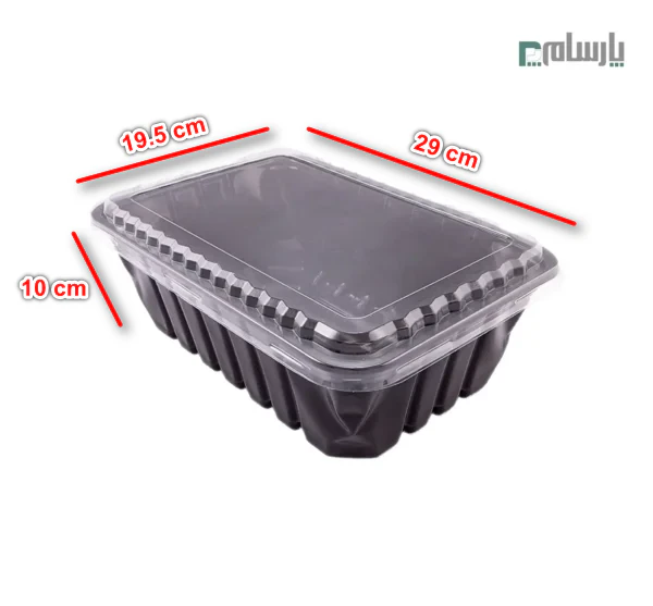 ظرف یکبار مصرف مشکی کد 710 مهرپارسا-ابعاد