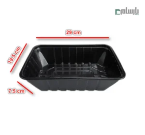 ظرف یکبار مصرف تک خانه مشکی مهرپارسا کد 706-ابعاد