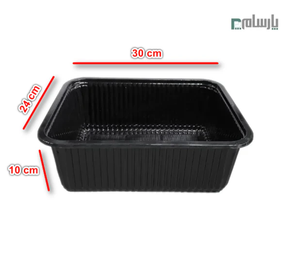 دیس یکبار مصرف مشکی پلی پرو کد 103 مهرپارسا-ابعاد