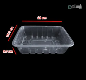 دیس یکبار مصرف شفاف مهرپارسا کد 306-ابعاد