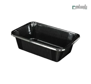 دیس یکبار مصرف مشکی هشت سانت مستطیل پریما - 🍽️ دیس مشکی مستطیلی ارتفاع 8 سانت