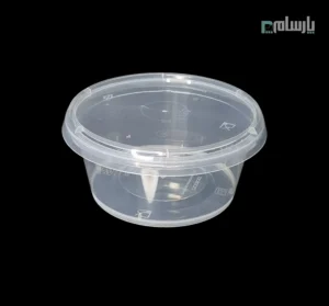 ظرف یکبار مصرف گرد مایکروویوی شفاف 260 سی سی – پولاد پویش – 🍱 ظرف گرد شفاف ۲۶۰ سیسی | مناسب غذای گرم