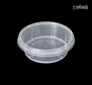 ظرف یکبار مصرف مایکروویوی گرد شفاف 160 سی سی – پولاد پویش – 🍱 ظرف گرد مایکروویوی ۱۶۰ سیسی | سبک و کوچک